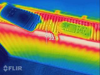 items on top of a radiator, flir camera on CAT S60