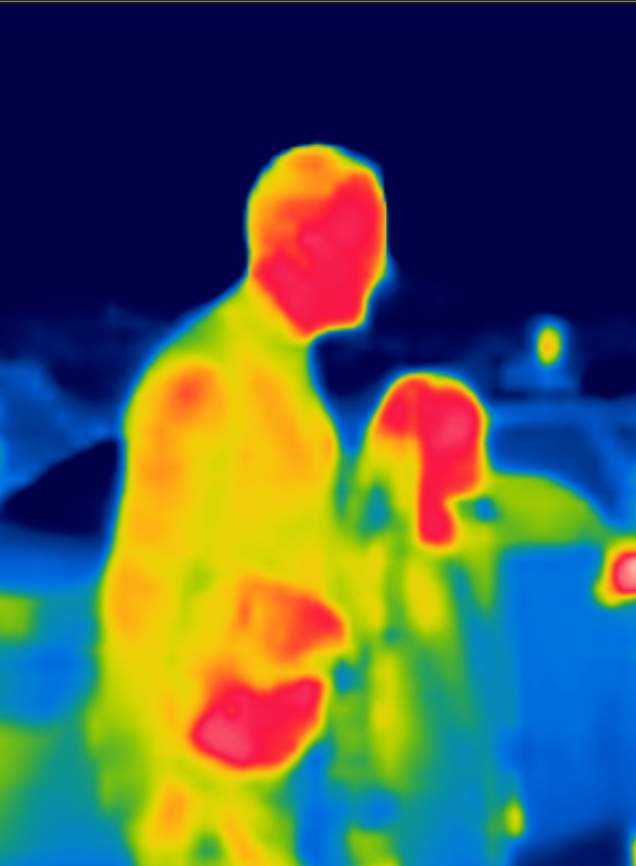 Leo Varadkar, in thermal image, from a long way away!