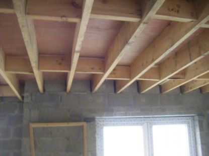 example of an upper floor joist built into wall, with lots of 'ventilation' around it